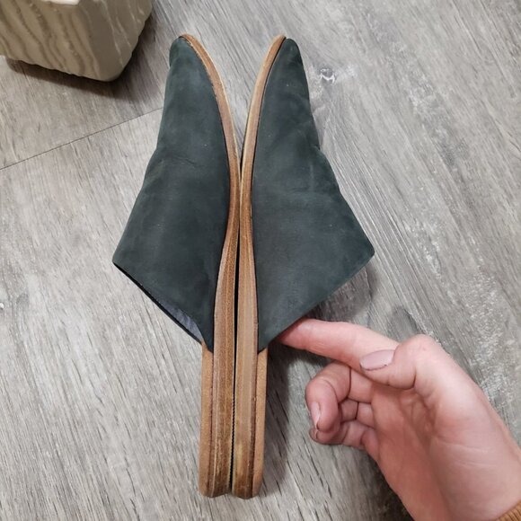 Toms Jutti Mules Nubuck Suede Leather Dark Blue Sz 6 - Picture 2 of 9